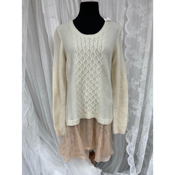 Anthropologie Knotted & Knotted Cabled Ballerina Tunic Sweater - NWT - SZ L - Picture 5 of 16